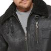 image:imageDKNY Mens Faux Shearling Bomber Jacket With Faux Fur CollarShearling Black
