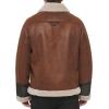 image:imageDKNY Mens Faux Shearling Bomber Jacket With Faux Fur CollarShearling Brown