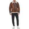 image:imageDKNY Mens Faux Shearling Bomber Jacket With Faux Fur CollarShearling Brown