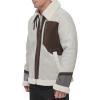 image:imageDKNY Mens Faux Shearling Bomber Jacket With Faux Fur CollarShearling Tundra