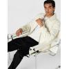 image:imageDKNY Mens Faux Shearling Bomber Jacket With Faux Fur CollarWhite