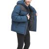 image:imageDKNY Mens Mixed Media Quilted Puffer JacketBlue Steel