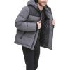 image:imageDKNY Mens Mixed Media Quilted Puffer JacketHeather Charcoal