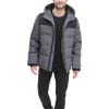 image:imageDKNY Mens Mixed Media Quilted Puffer JacketHeather Charcoal