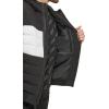 image:imageDKNY Mens Quilted Performance Hooded Bomber JacketBlack White Stripe Stretch