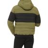 image:imageDKNY Mens Quilted Performance Hooded Bomber JacketMoss Black Stripe Stretch