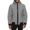 image:imageDKNY Mens Quilted Performance Hooded Bomber JacketQuilted Heather Grey