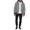 image:imageDKNY Mens Quilted Performance Hooded Bomber JacketQuilted Heather Grey