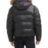 image:imageTommy Hilfiger Mens Arctic Cloth Quilted Snorkel Bomber Jacket Standard and Big amp TallBlack Faux Leather