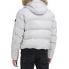 image:imageTommy Hilfiger Mens Arctic Cloth Quilted Snorkel Bomber Jacket Standard and Big amp TallIce Faux Leather