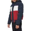 image:imageTommy Hilfiger Mens Arctic Cloth Quilted Snorkel Bomber Jacket Standard and Big amp TallMidnightIceRed