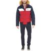 image:imageTommy Hilfiger Mens Arctic Cloth Quilted Snorkel Bomber Jacket Standard and Big amp TallNavyWhiteRed