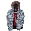 image:imageTommy Hilfiger Mens Arctic Cloth Quilted Snorkel Bomber Jacket Standard and Big amp TallWhite Camouflage