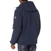 image:imageTommy Hilfiger Mens Filled Soft Shell Hooded Open Bottom Jacket With Full Sherpa LiningDark Midnight