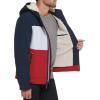 image:imageTommy Hilfiger Mens Filled Soft Shell Hooded Open Bottom Jacket With Full Sherpa LiningMidnightIceRed Combo