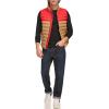 image:imageTommy Hilfiger Mens Lightweight Packable Puffer Vest Jacket Standard and Big amp TallKhakiRed Colorblock