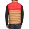 image:imageTommy Hilfiger Mens Lightweight Packable Puffer Vest Jacket Standard and Big amp TallKhakiRed Colorblock