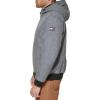 image:imageTommy Hilfiger Mens Soft Shell Fashion Bomber With Contrast Bib and HoodHeather Grey Sherpa Lined W Patch