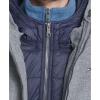 image:imageTommy Hilfiger Mens Soft Shell Fashion Bomber With Contrast Bib and HoodHeather GreyNavy Bib