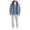 image:imageTommy Hilfiger Mens Soft Shell Fashion Bomber With Contrast Bib and HoodHeather GreyNavy Bib