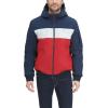 image:imageTommy Hilfiger Mens Soft Shell Fashion Bomber With Contrast Bib and HoodMidnightIceRed