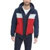 image:imageTommy Hilfiger Mens Soft Shell Fashion Bomber With Contrast Bib and HoodMidnightIceRed