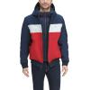 image:imageTommy Hilfiger Mens Soft Shell Fashion Bomber With Contrast Bib and HoodMidnightIceRed