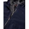image:imageTommy Hilfiger Mens Soft Shell Fashion Bomber With Contrast Bib and HoodNavyDark Grey