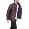 image:imageTommy Hilfiger Mens Wetlook Lightweight Puffer JacketBurgundy Faux Leather