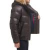 image:imageTommy Hilfiger Mens Wetlook Lightweight Puffer JacketSaddle Faux Leather
