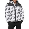 Quilted White Logo Print
