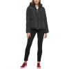 image:imageKARL LAGERFELD womens Stand Collar Short Puffer JacketHooded Black