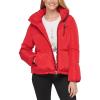 image:imageKARL LAGERFELD womens Stand Collar Short Puffer JacketHooded Red