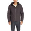 image:imageTommy Hilfiger Mens Filled Soft Shell Hooded Open Bottom Jacket With Full Sherpa LiningHeather Charcoa
