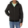 image:imageTommy Hilfiger Mens Soft Shell Fashion Bomber With Contrast Bib and HoodBlack Quilted Lining