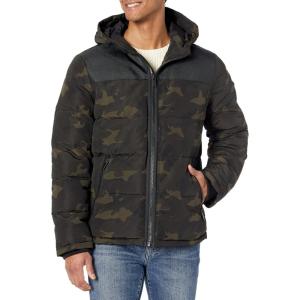 image:imageDKNY Mens Mixed Media Quilted Puffer JacketQuilted Camouflage