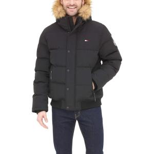 image:imageTommy Hilfiger Mens Arctic Cloth Quilted Snorkel Bomber Jacket Standard and Big amp TallBlack