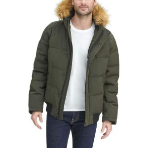 image:imageTommy Hilfiger Mens Arctic Cloth Quilted Snorkel Bomber Jacket Standard and Big amp TallDark Forest