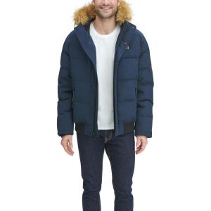 image:imageTommy Hilfiger Mens Arctic Cloth Quilted Snorkel Bomber Jacket Standard and Big amp TallNavy