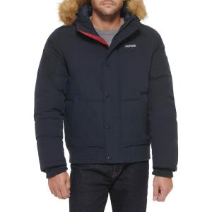image:imageTommy Hilfiger Mens Arctic Cloth Quilted Snorkel Bomber Jacket Standard and Big amp TallNavy Tech