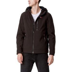 image:imageTommy Hilfiger Mens Filled Soft Shell Hooded Open Bottom Jacket With Full Sherpa LiningBlack Tech