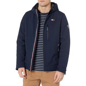 image:imageTommy Hilfiger Mens Filled Soft Shell Hooded Open Bottom Jacket With Full Sherpa LiningMidnight Tech