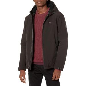 image:imageTommy Hilfiger Mens Filled Soft Shell Hooded Open Bottom Jacket With Full Sherpa LiningNew Black