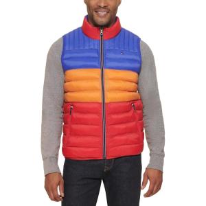image:imageTommy Hilfiger Mens Lightweight Packable Puffer Vest Jacket Standard and Big amp TallBright Colorblock