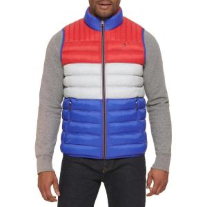 image:imageTommy Hilfiger Mens Lightweight Packable Puffer Vest Jacket Standard and Big amp TallRedIceRoyal Colorblock