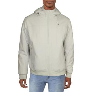 image:imageTommy Hilfiger Mens Soft Shell Fashion Bomber With Contrast Bib and HoodIce