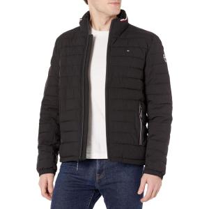 image:imageTommy Hilfiger Mens Wetlook Lightweight Puffer JacketBlack Matte Stretch