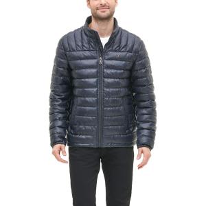 image:imageTommy Hilfiger Mens Wetlook Lightweight Puffer JacketNavy Faux Leather