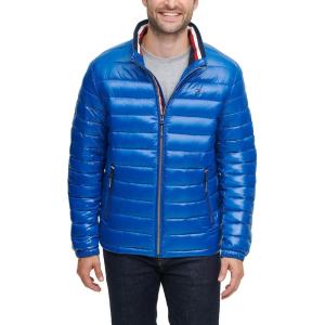 image:imageTommy Hilfiger Mens Wetlook Lightweight Puffer JacketNew Royal Wet Look
