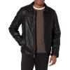 image:imageDockers Mens James Faux Leather Jacket Regular Big amp Tall SizesBlack W Chest Zip